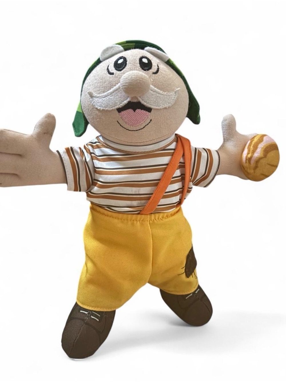 Plush Grandpa Doll - Yellow Pants, Green Cap